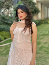 Beige Dahlia Strappy Kurta Set